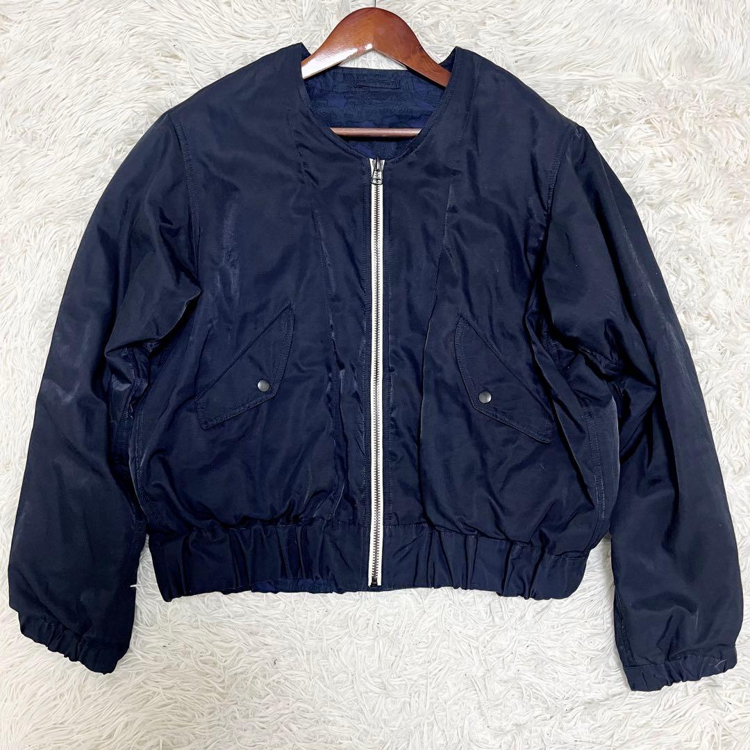 サスクワッチファブリックス MA-1 ノーカラー リバーシブル 総柄 刺繍