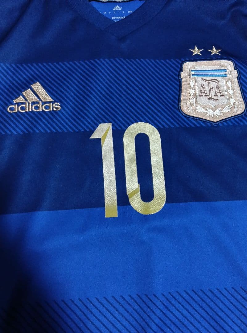 2014年 アルゼンチン代表 アウェイ メッシ 10番 正規品 当時物 - メルカリ