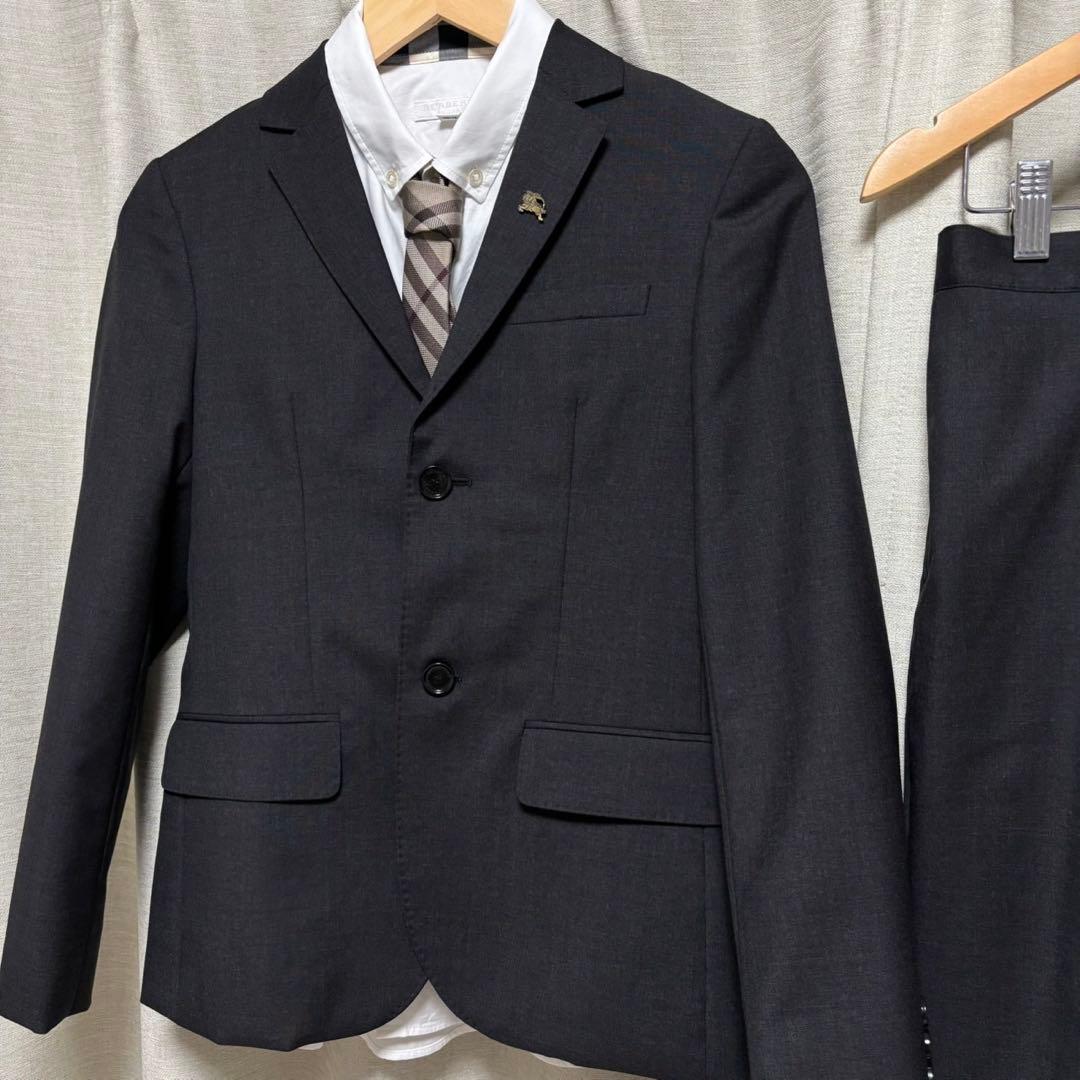 希少 バーバリーブランドスーツ セット ネクタイ 卒業式150 - メルカリ