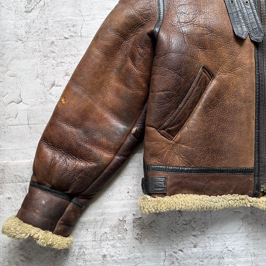極上 ムートン B-3 本革フライトジャケット 羊革 ヴィンテージ - メルカリ