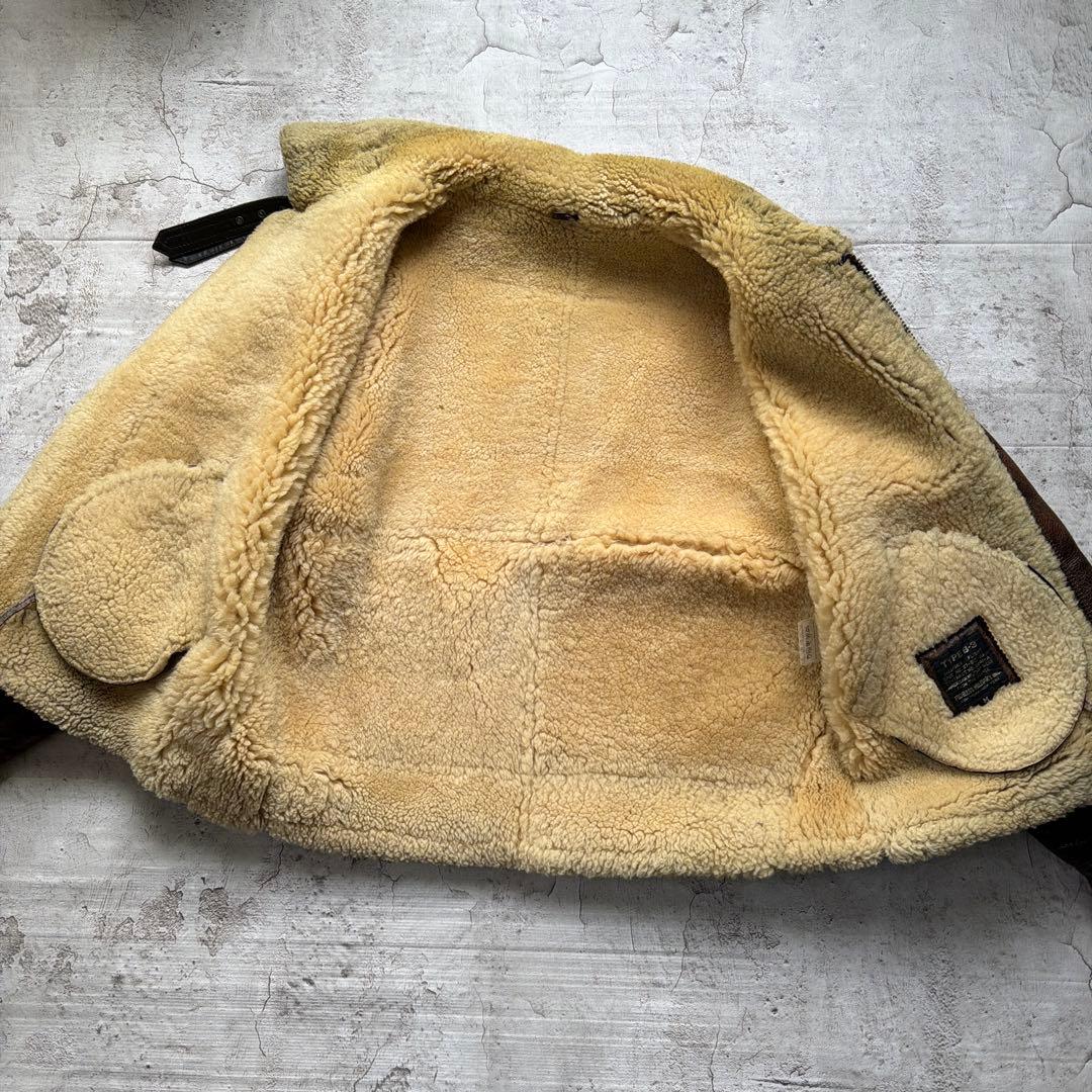 極上 ムートン B-3 本革フライトジャケット 羊革 ヴィンテージ - メルカリ