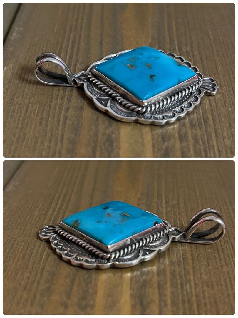大ぶりのターコイズペンダント ゲーリーリーブス インディアン