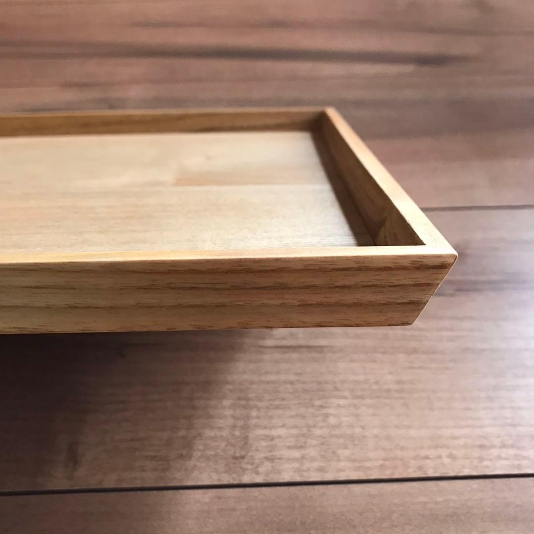 新品 木製トレー 2枚セット 木 トレイ お盆 お食事トレイ スタッキング