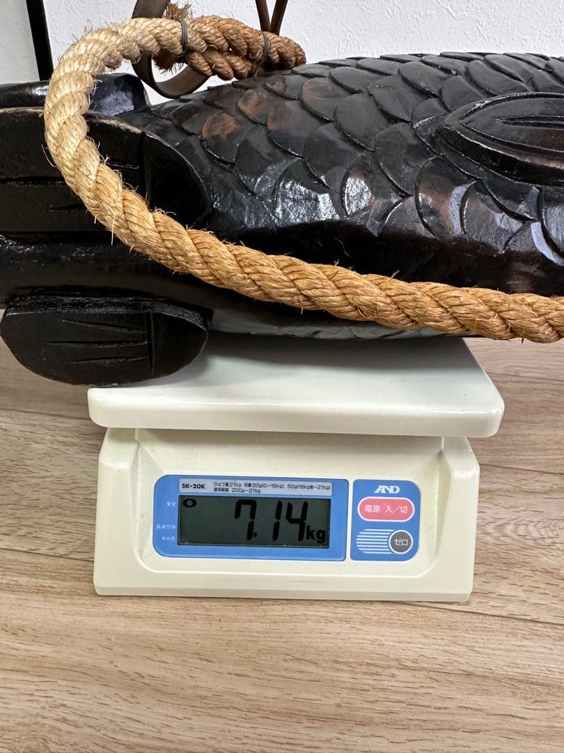 囲炉裏 自在鉤 木彫り 魚(鯉) - メルカリ