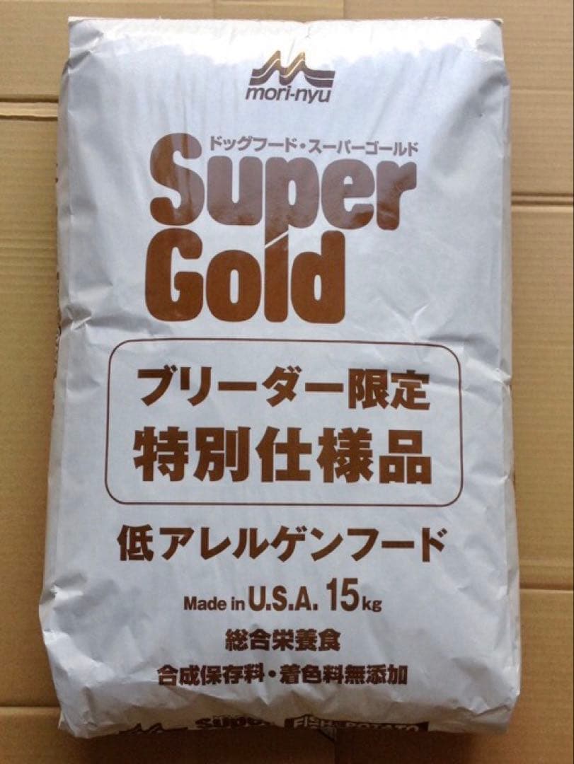 森乳 スーパーゴールド フィッシュ&ポテト 子犬成犬用15kg ブリーダー