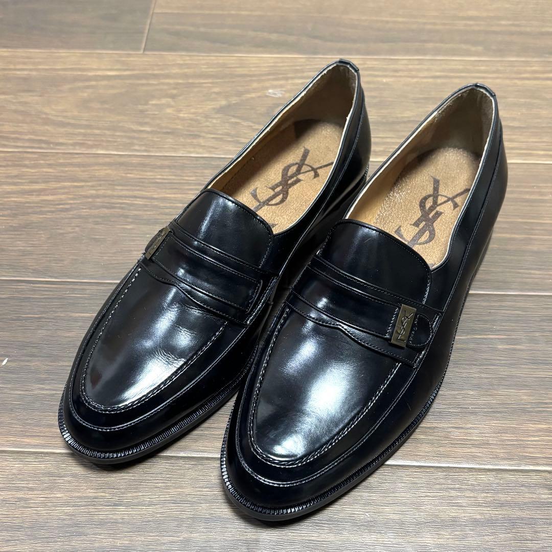 【未使用品】イヴ・サンローラン ブラックレザーローファー 25㎝ 楽天市場】サンローラン 中古（ローファー｜メンズ靴）：靴の通販