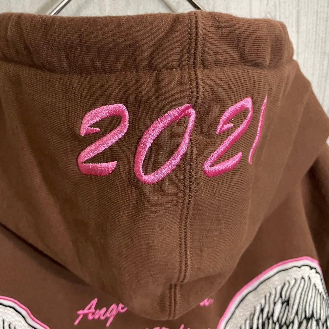 希少最高カラー】シュプリーム バック刺繍デザイン プルパーカー XL