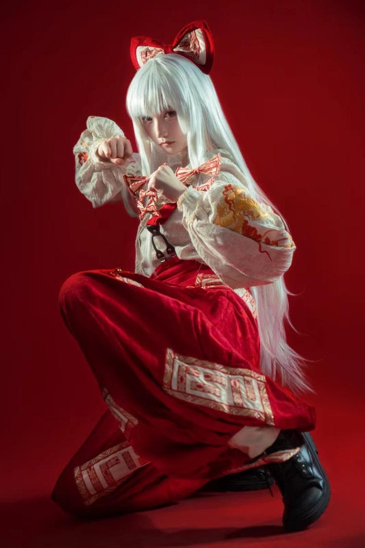 森森仙コスプレ東方Project コスプレ藤原妹紅 コスプレ衣装 - メルカリ