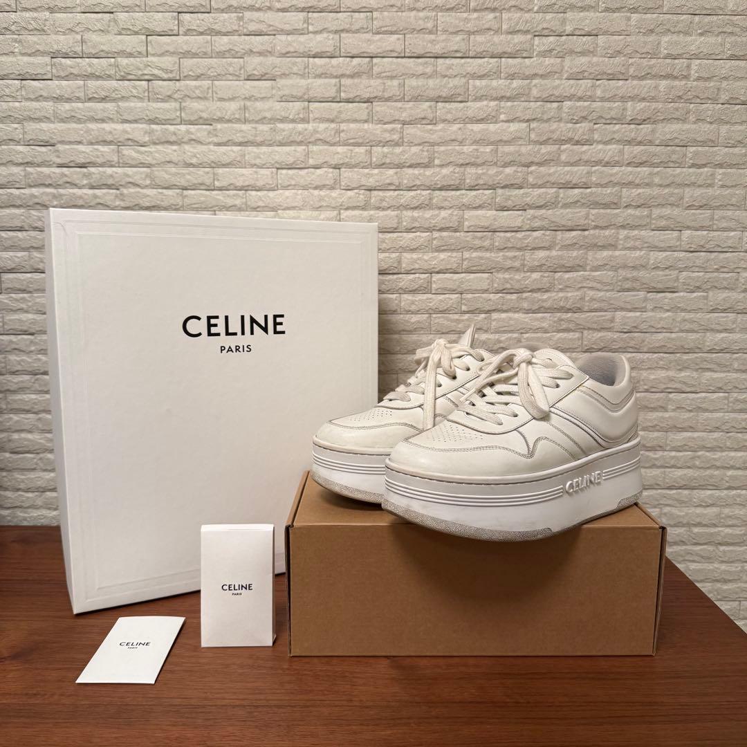 最終値下げ！正規CELINE ブロックスニーカー ウェッジアウトソール CELINE】セリーヌ ブロックスニーカー ウェッジアウトソール (CELINE