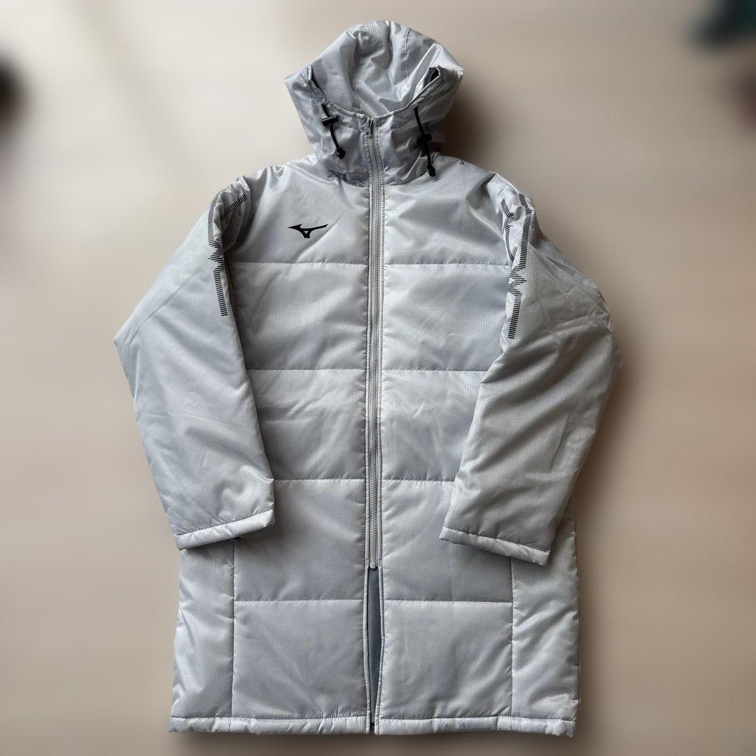 Mizuno ミズノ ベンチコート シルバー フリーサイズ 箱根駅伝 - メルカリ