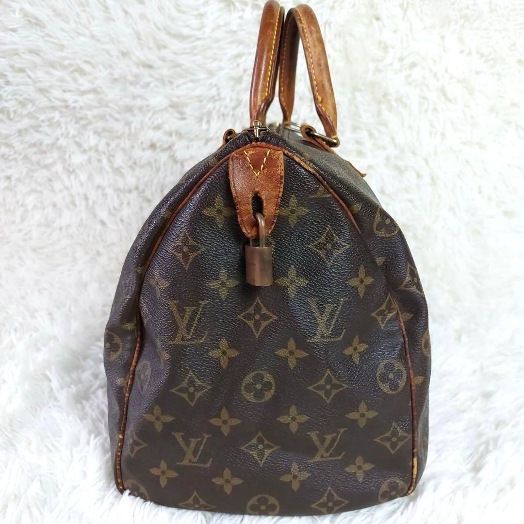 ルイヴィトン スピーディ30 モノグラム 本革 レザー 南京錠 ボストン