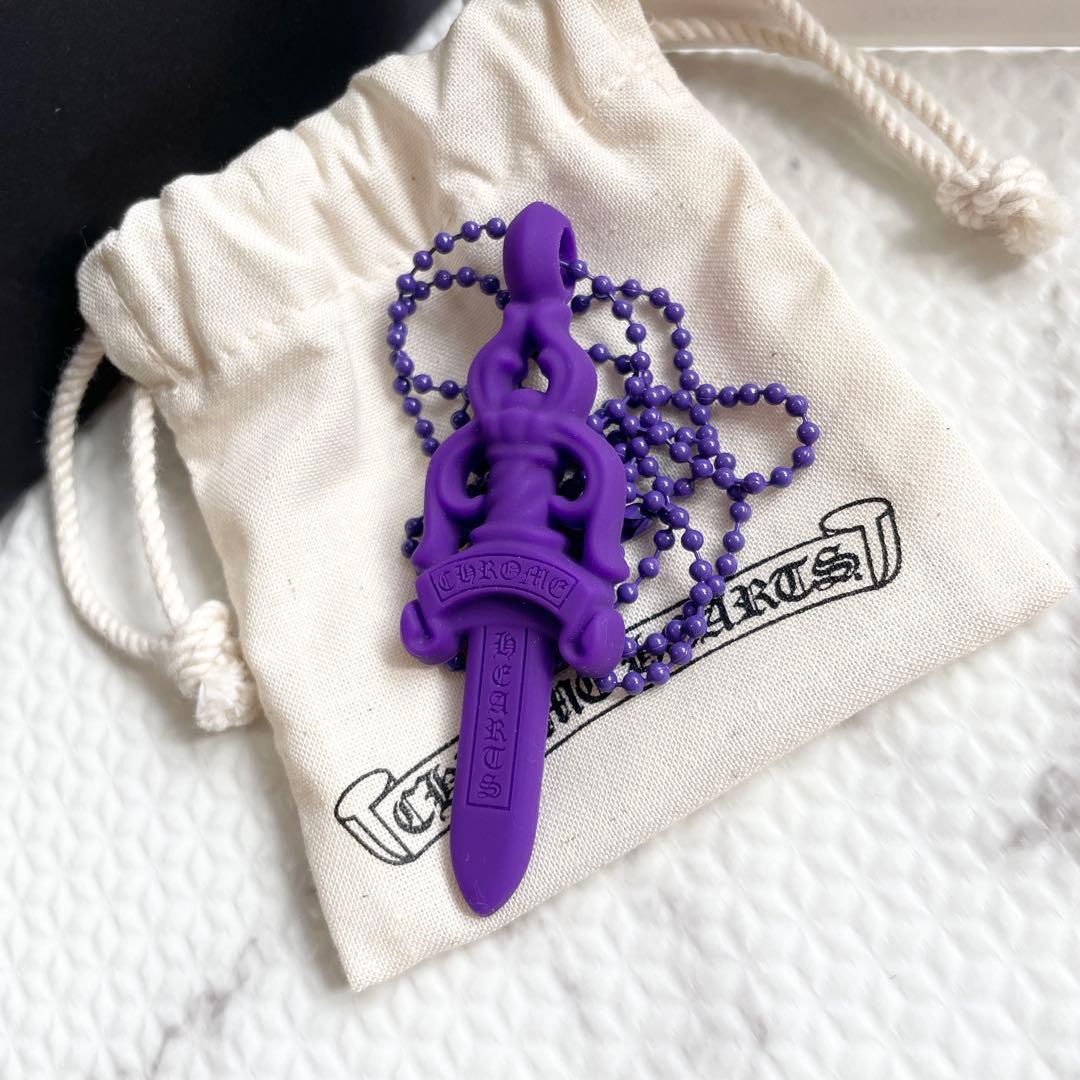 CHROME HEARTS クロムハーツ ラバーネックレス 新品 ダガー ラバー