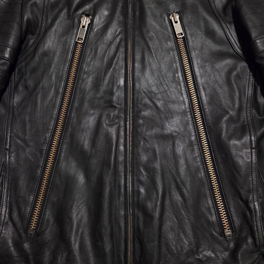 EGO TRIPPING ライダース ジャケット レザー ハの字 ブラック - メルカリ