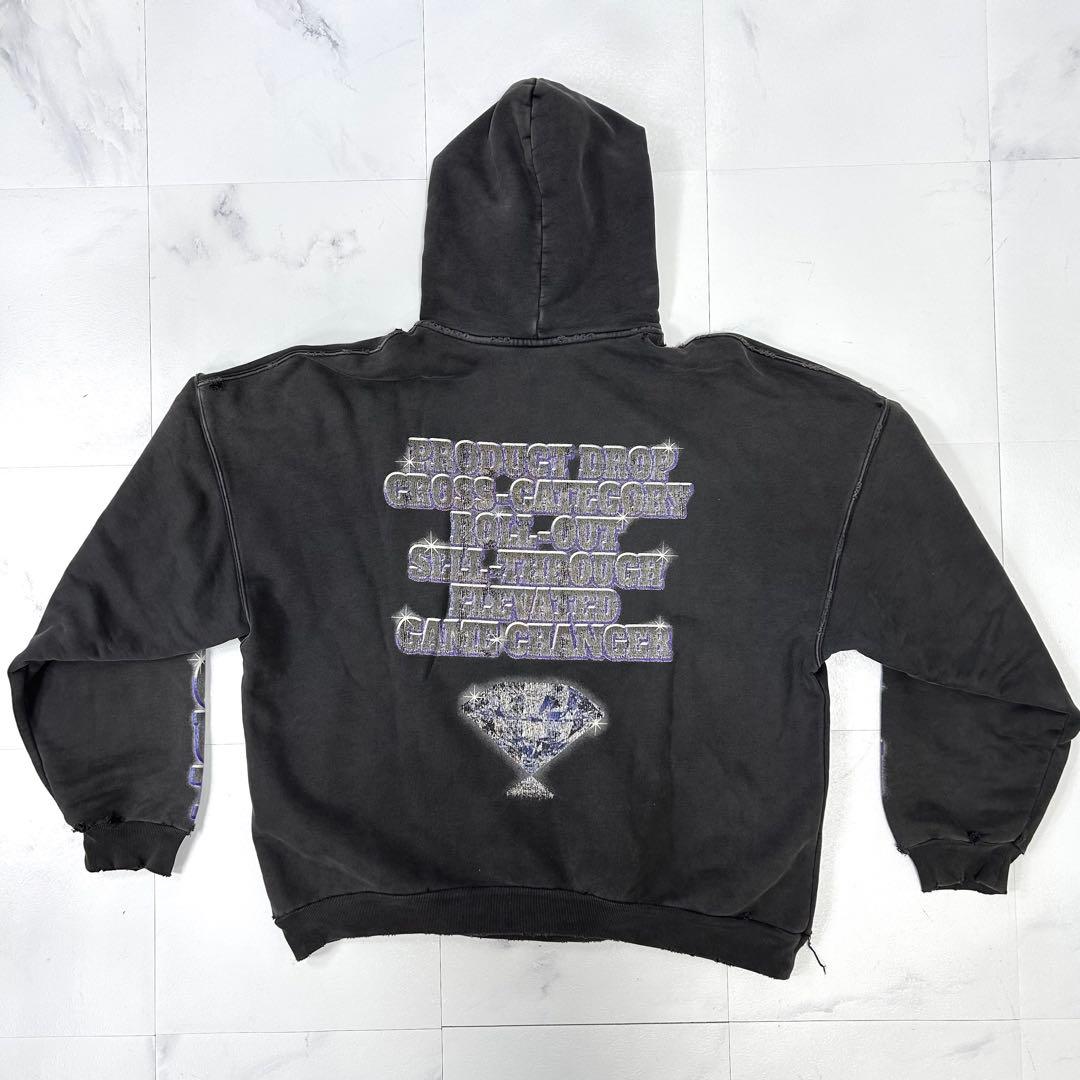 平本蓮着用】バレンシアガ ダメージ加工 パーカー ユニセックス - メルカリ