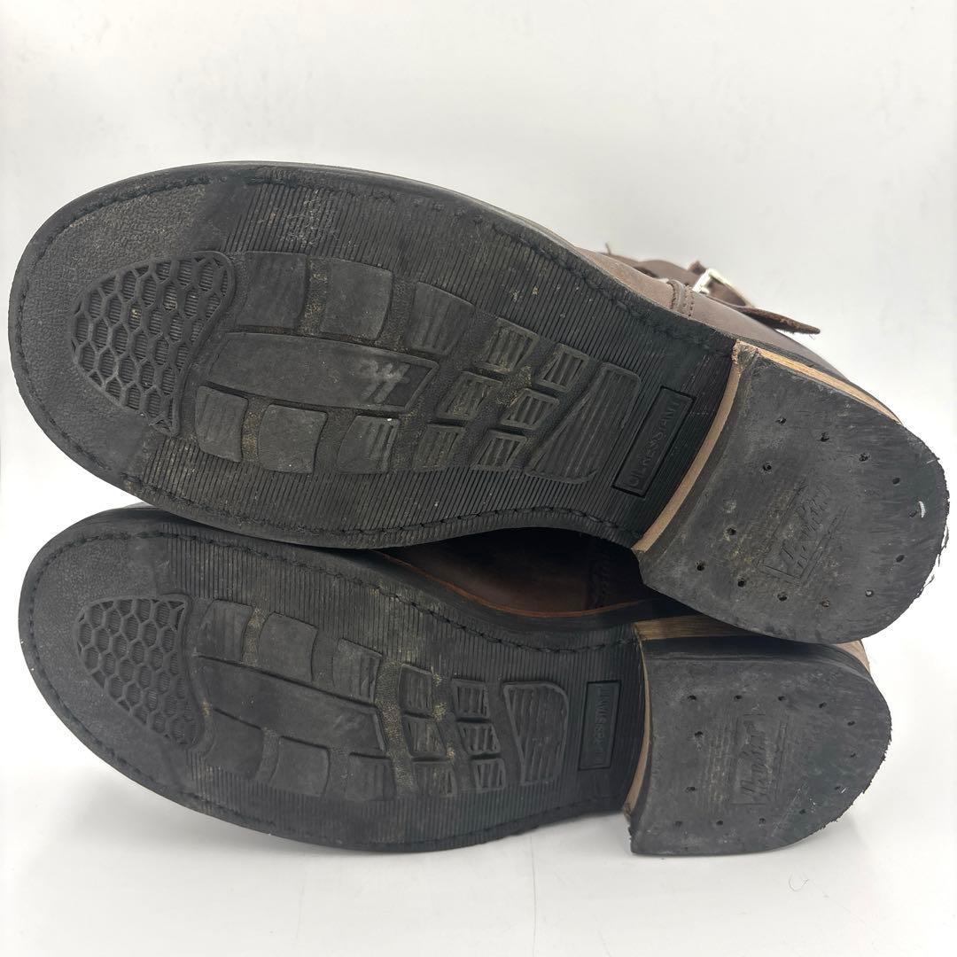 ホーキンス ショート エンジニアブーツ【26.5cm】ブラウン スチールトゥ