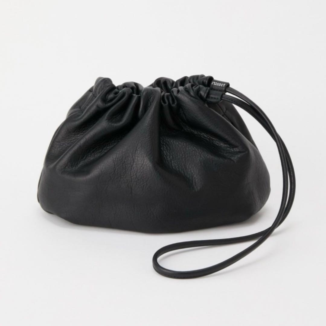 ほぼ未使用】完売品 russet ラシット 4wayレザー巾着ショルダーバッグ