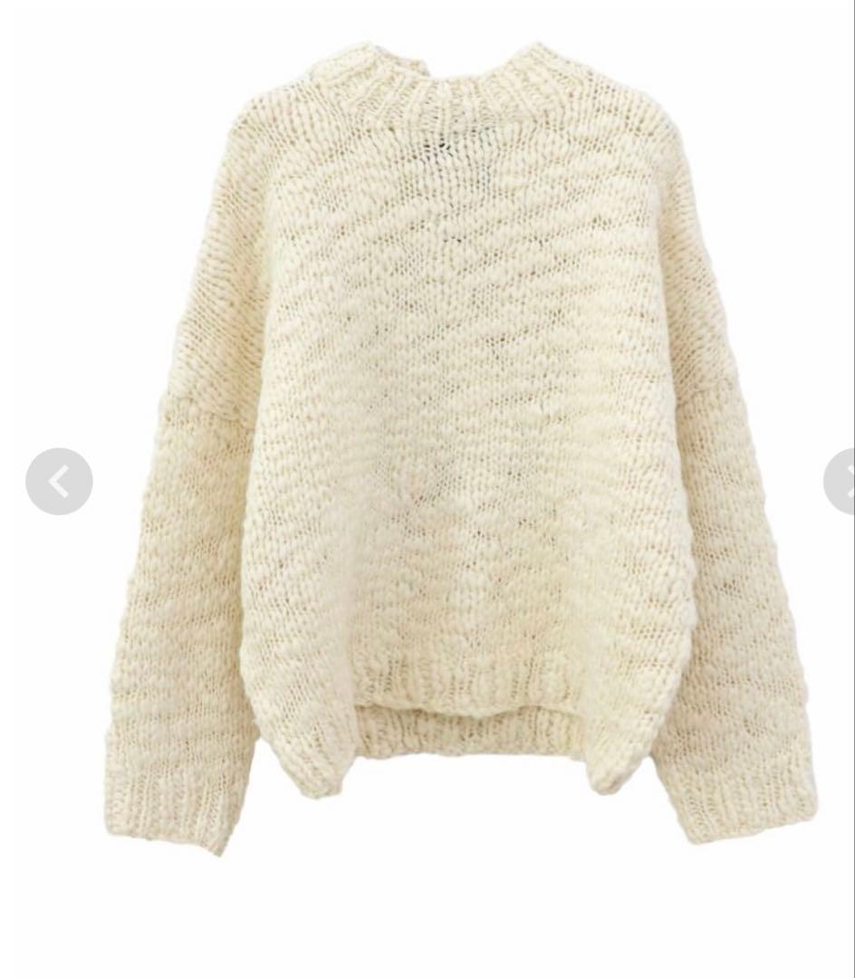 ISOOK スラブヤーンリボンデザインハンドニット - メルカリ