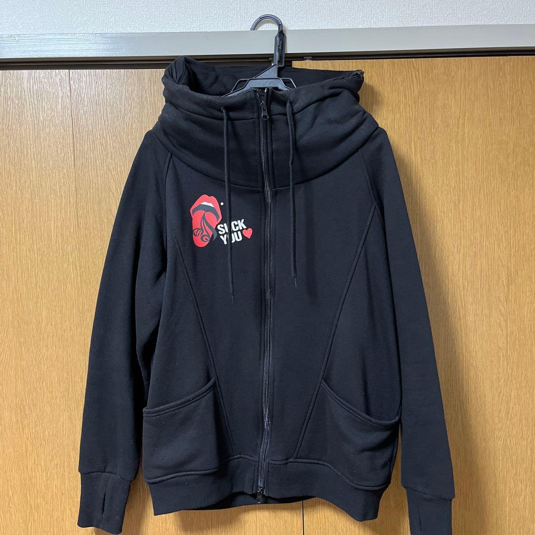 Acid Black Cherry♡ボリュームネックパーカー 黒 - メルカリ