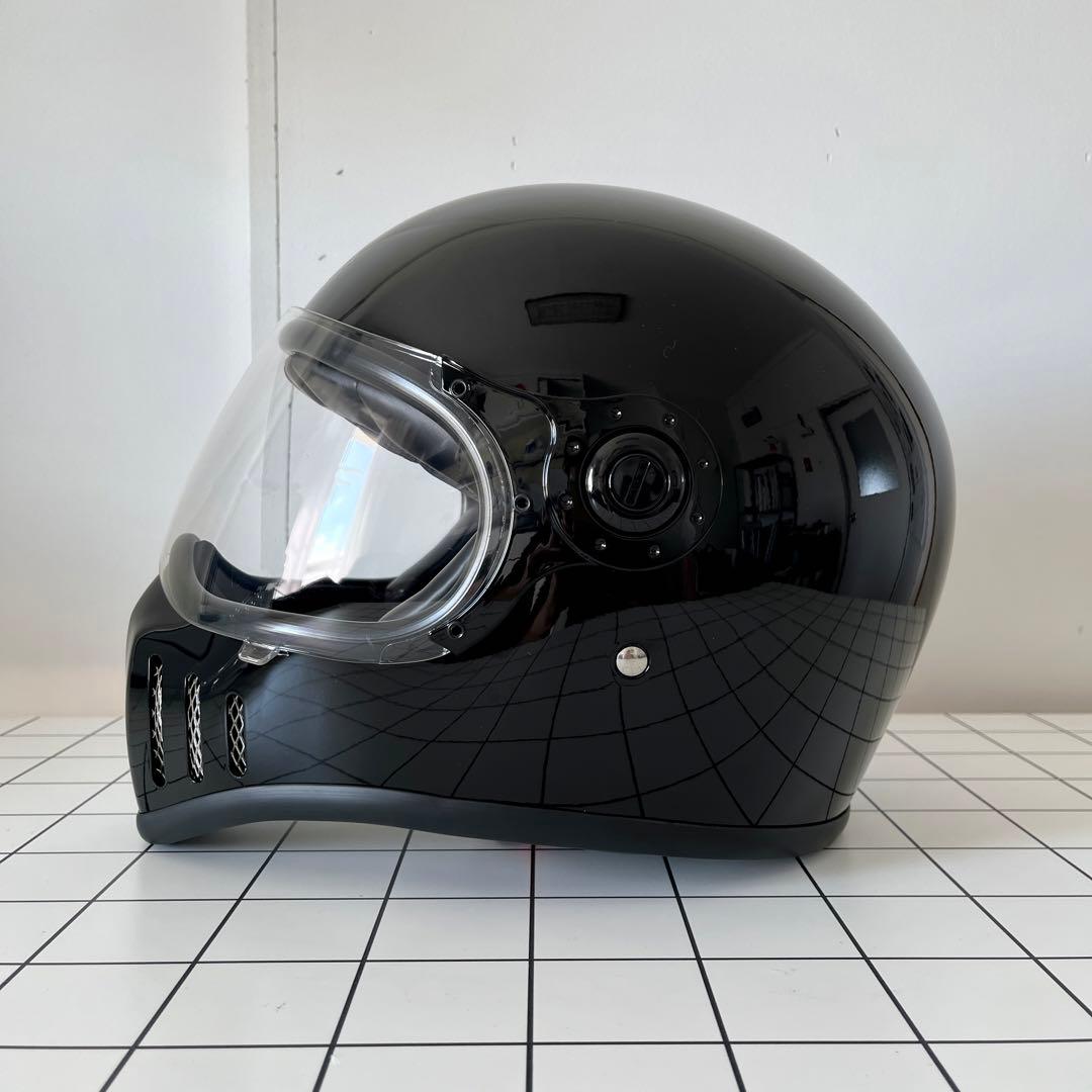 (美品)HORIZON HELMETS JADE（ジェイド）ブラックLサイズ HORIZON HELMETS（ホライズンヘルメット） フルフェイス バイク