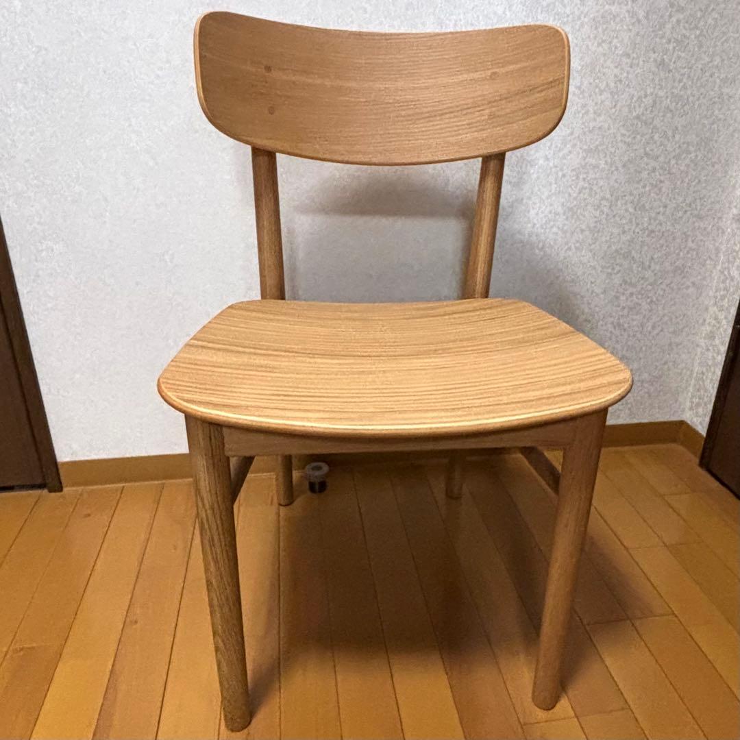 美品　無印良品 MUJI ラウンドチェア　オーク材 ラウンドチェア オーク材 ブラウン | 無印良品