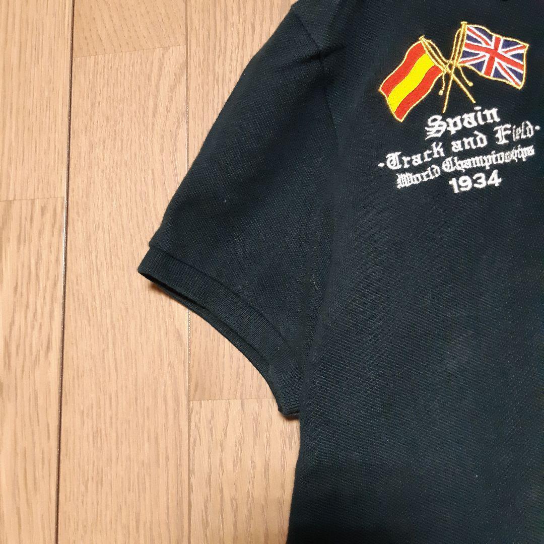 ポロ ラルフローレン ブラック ポロシャツ ビッグポニー SPAIN XS