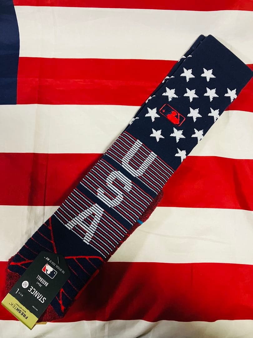 STANCE スタンス 野球 ソックス Lサイズ アメリカ 国旗 靴下 USA