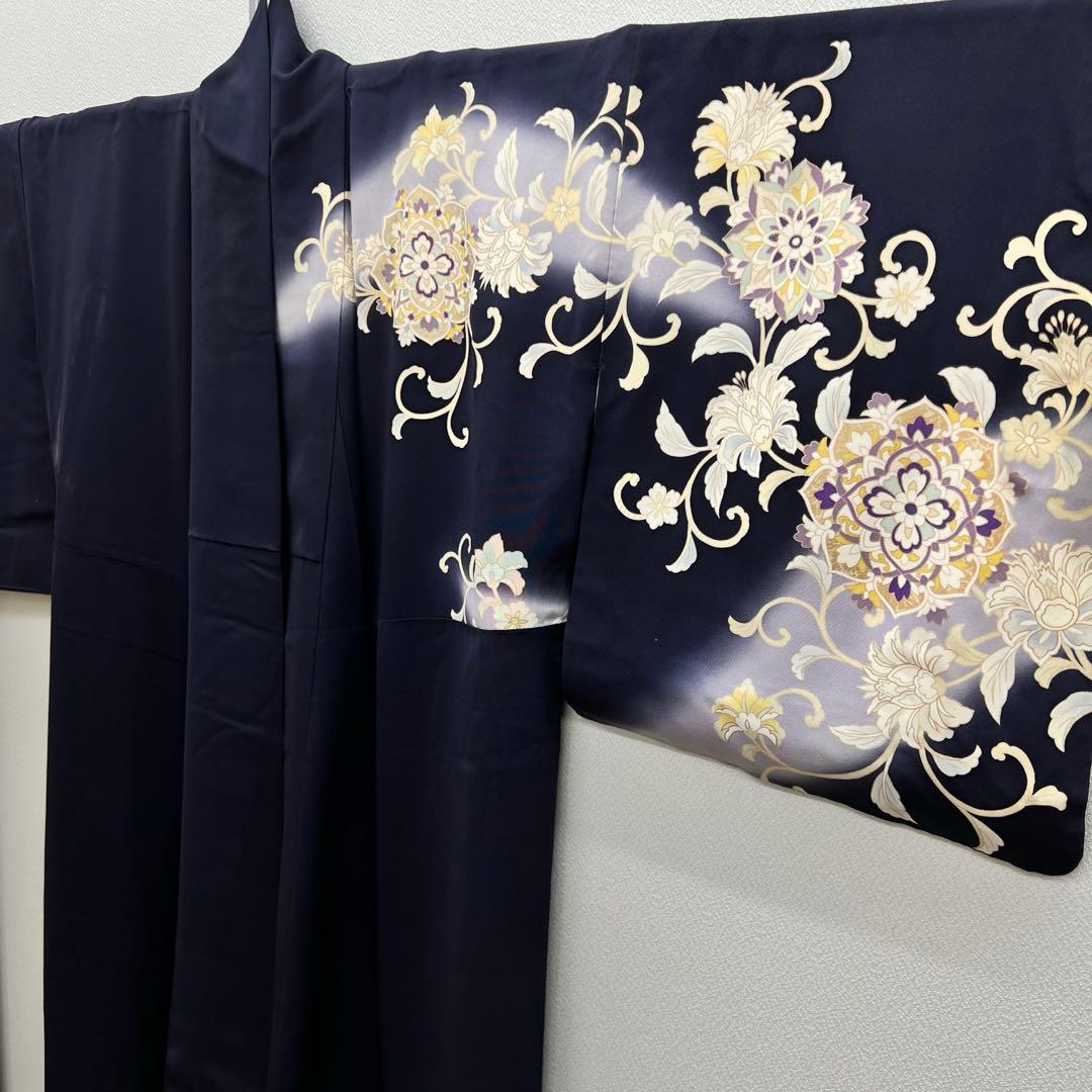 ボ*す様 裄68 正絹 袷 訪問着 アラベスク 難あり