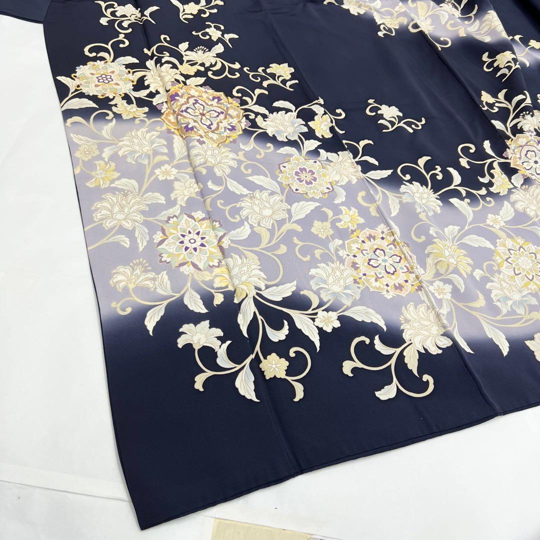 ボ*す様 裄68 正絹 袷 訪問着 アラベスク 難あり