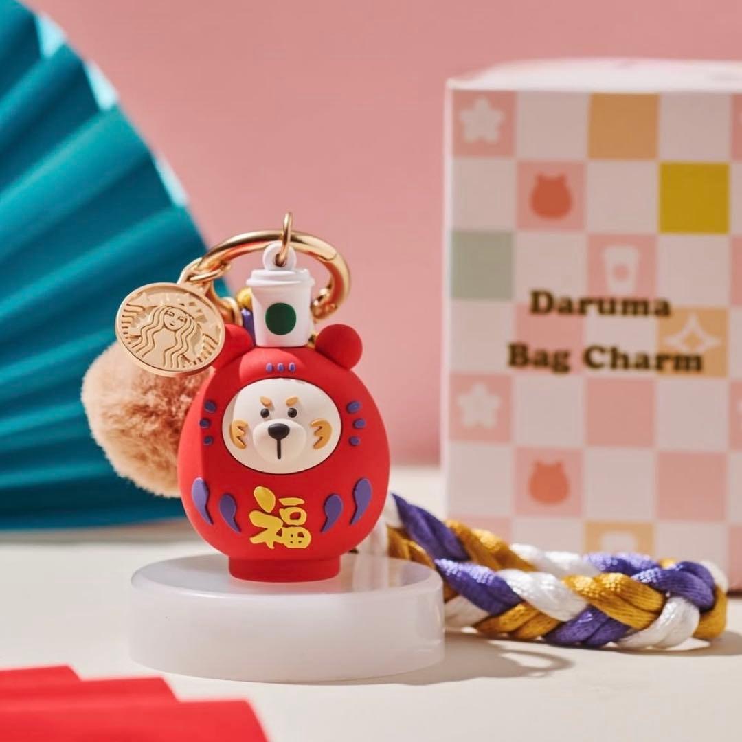 日本未発売】スタバ 2026 旧正月 ベアリスタ 紅白ペア 招き猫 だるま