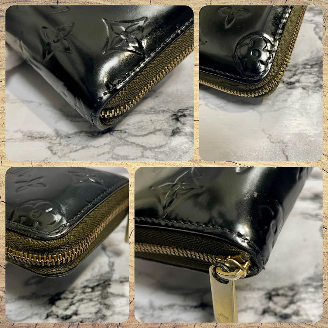 ルイヴィトン ヴェルニ ジッピーコインパース ブラック×カーキ