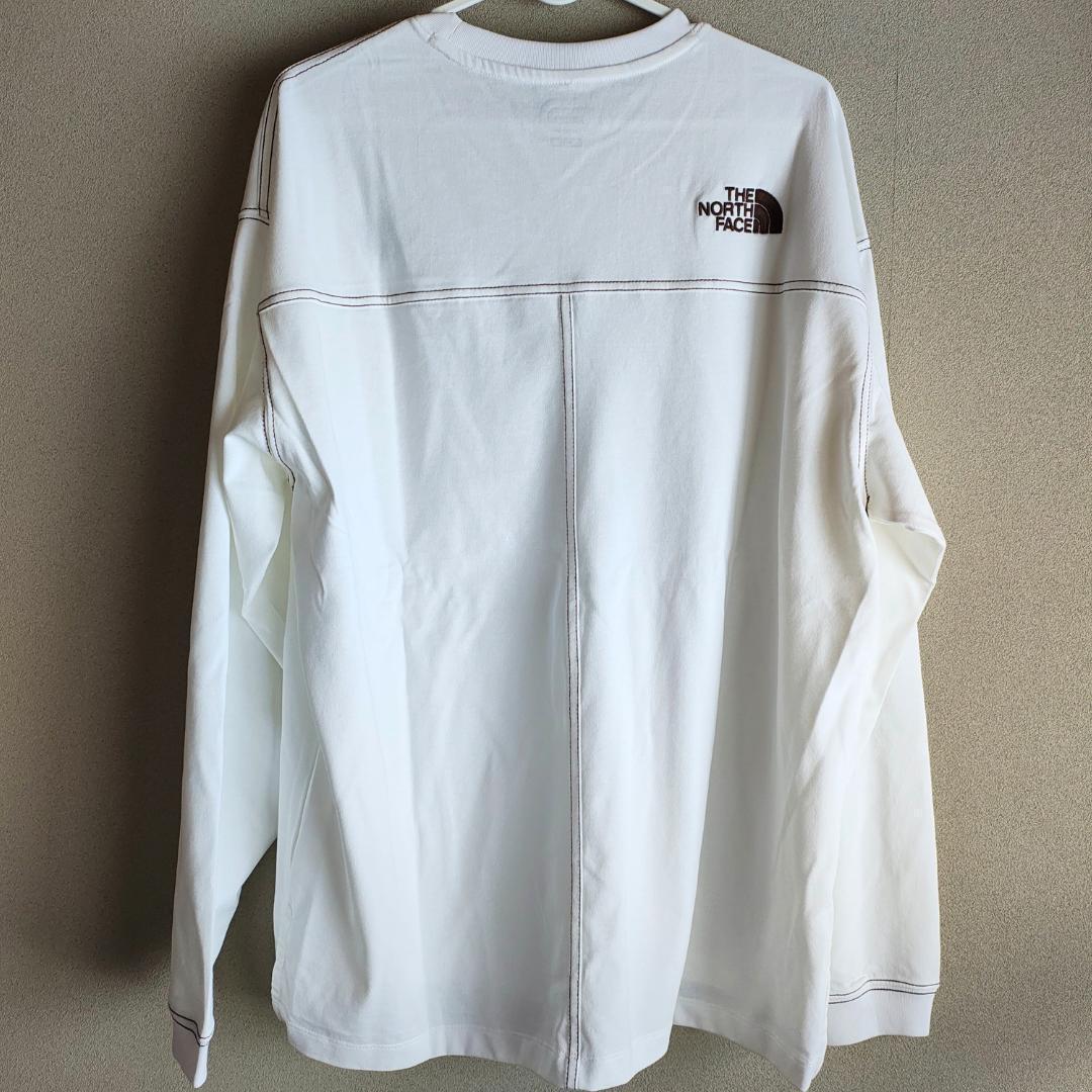 韓国限定☆ノースフェイス☆エッセンシャル 白 ロンT M ユニセックス