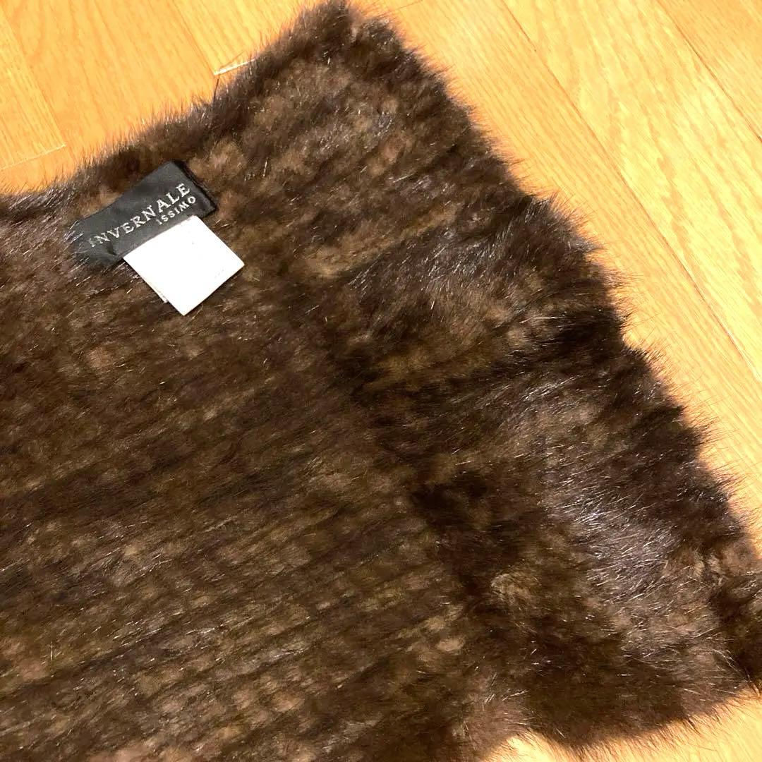 インヴェルナーレINVERNALE ISSIMO ミンクフォックスマフラー毛皮