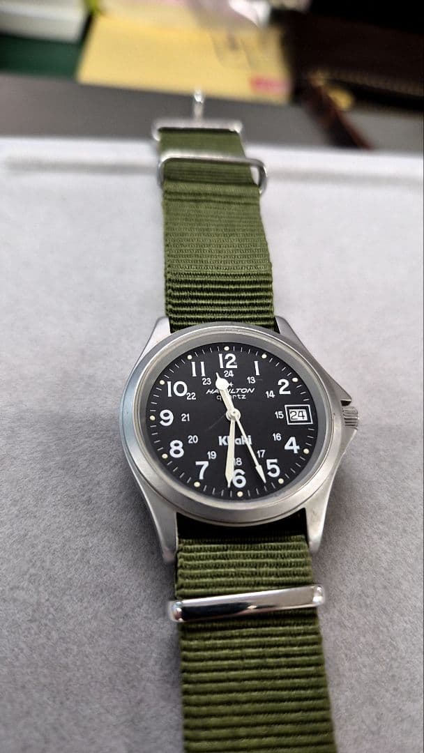 ハミルトンカーキクオーツ 9445 フェニックスベルト付き - メルカリ