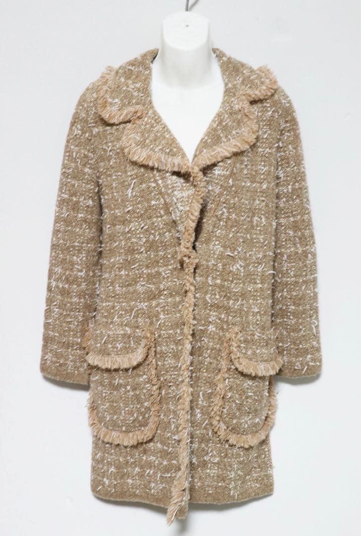 《BRUNO MANETTI -レリアン-》新品 ラメツイードコート 42(L)