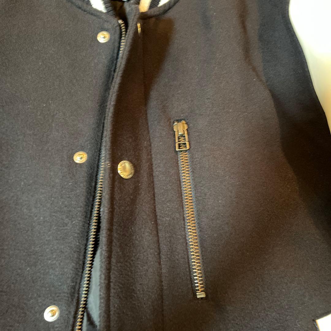 BEAMS HERTE スタジャン Sサイズ/ブラック/ホワイト