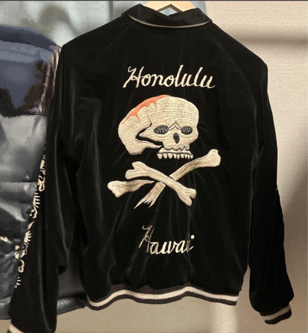 テーラー東洋 スカジャン 港商スペシャル 別珍 髑髏 スカル 大L