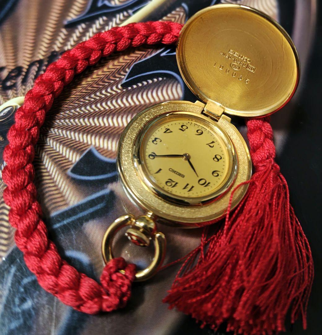 セイコー 和装品 蓋付 懐中時計 着物用 クォーツ稼働品 ポケット