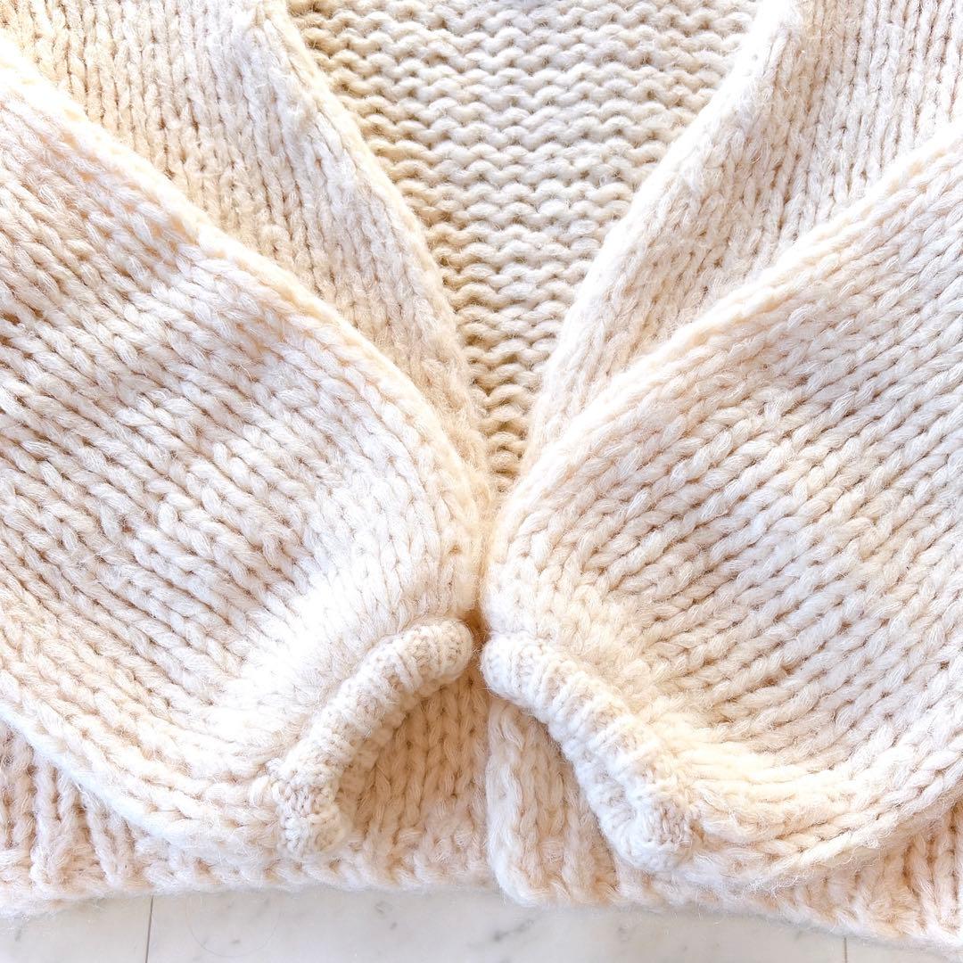 美品 ウィムガゼット モヘア混 ローゲージニットカーディガン
