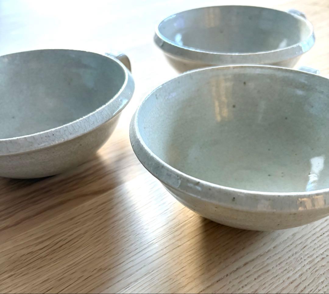 新品 林拓児 貫入 スープカップ 3個セット