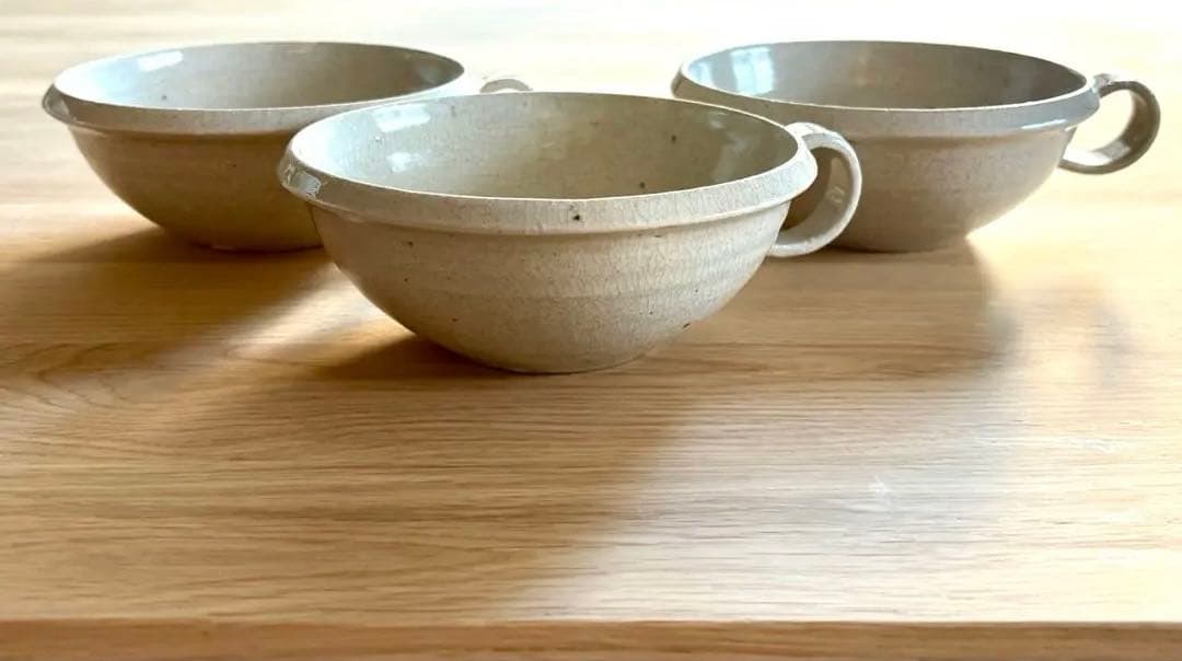 新品 林拓児 貫入 スープカップ 3個セット