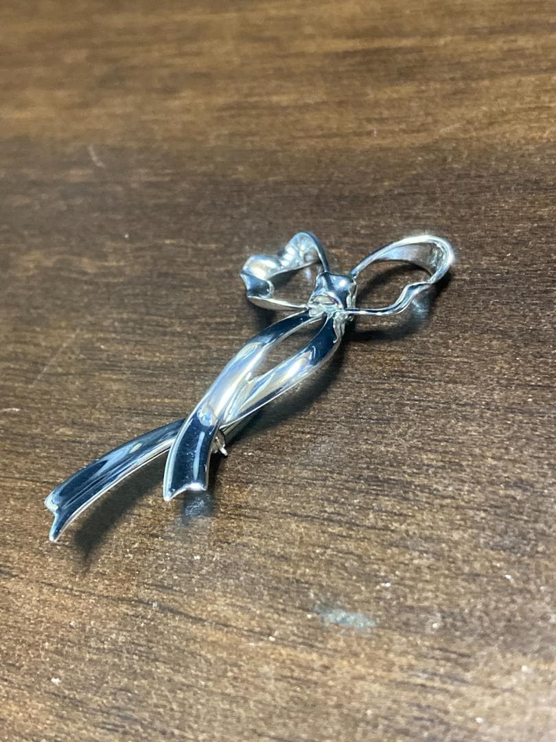 ティファニー リボン ブローチ シルバー 925 1985