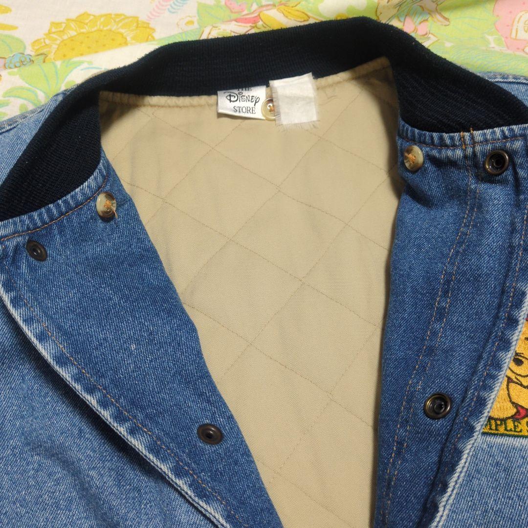 ✰ 古着 くまのプーさん スタジャン デニムジャケット 中綿 アウター