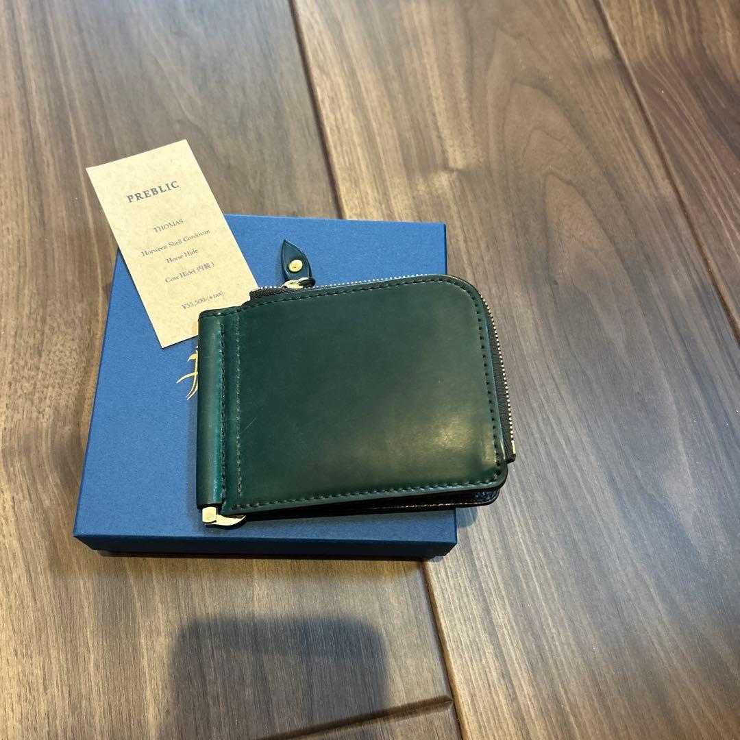 PREBLIC THOMAS マネークリップ　シェルコードバン　プレブリック THOMAS - Horween Shell Cordovan col.Black