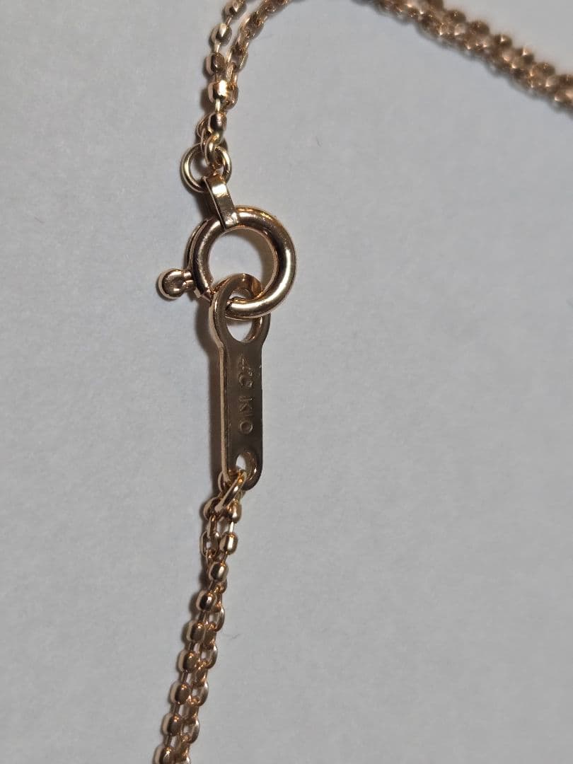 4℃ ヨンドシー K10ピンクゴールド 2連ブレスレット ホワイトトパーズ