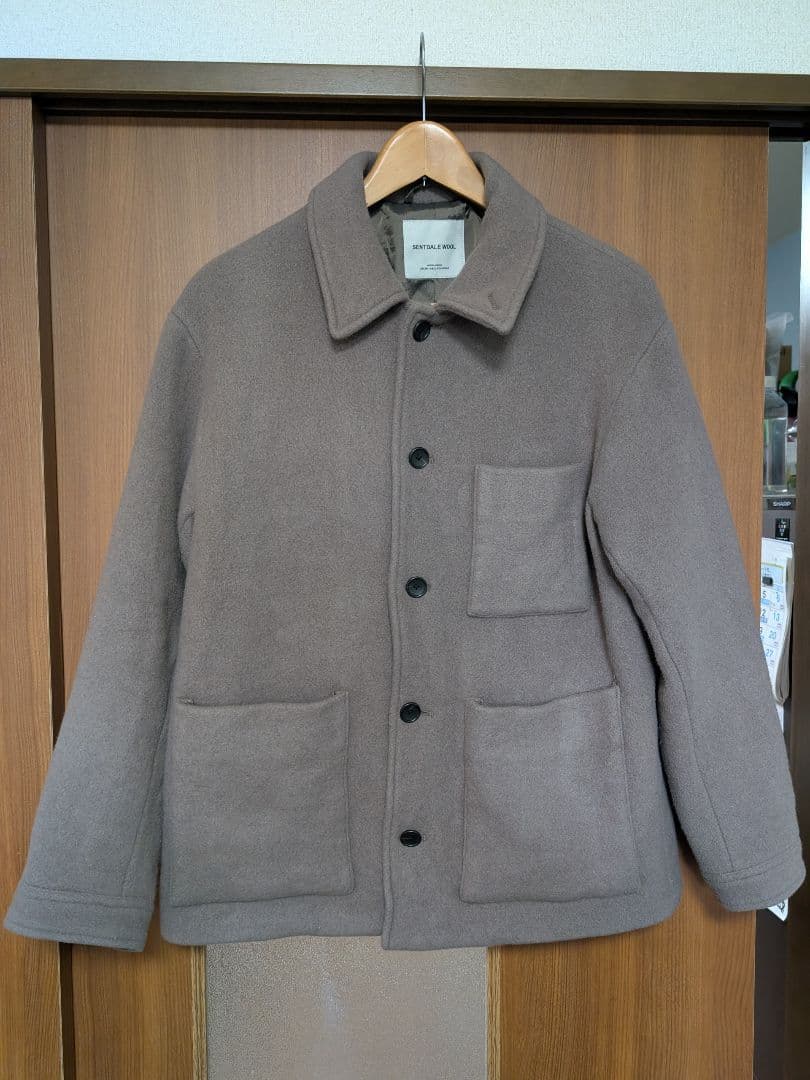 【美品】グリーンレーベル セントデールウール ジャケット モカ メンズ SENTDALE WOOL カバーオール