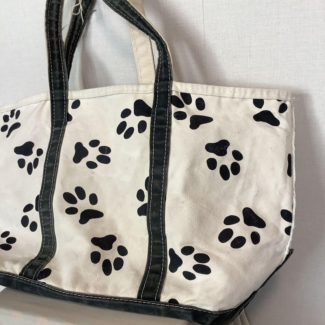 L.L.Bean エルエルビーン　希少　足跡柄トートバッグ　Lサイズ