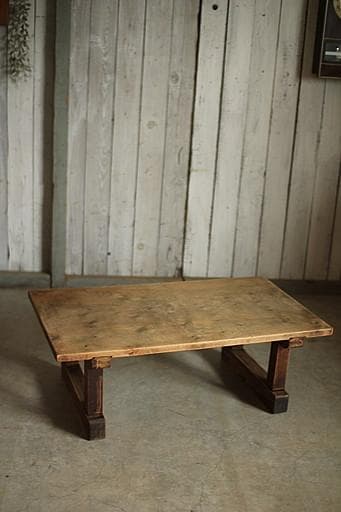 明治期　味のある木製のテーブル ダイニングテーブル 4人掛け 天然木 高強度 カントリー調 幅150cm