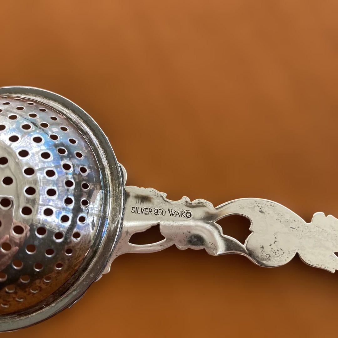 純銀 シルバー WAKOティーストレーナー アンティーク