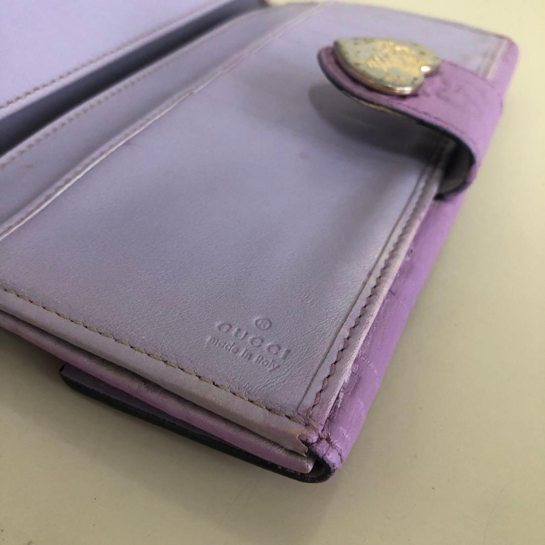 GUCCI ゴールド 二つ折り 長財布 ハート コンチネンタル GGシマ - メルカリ
