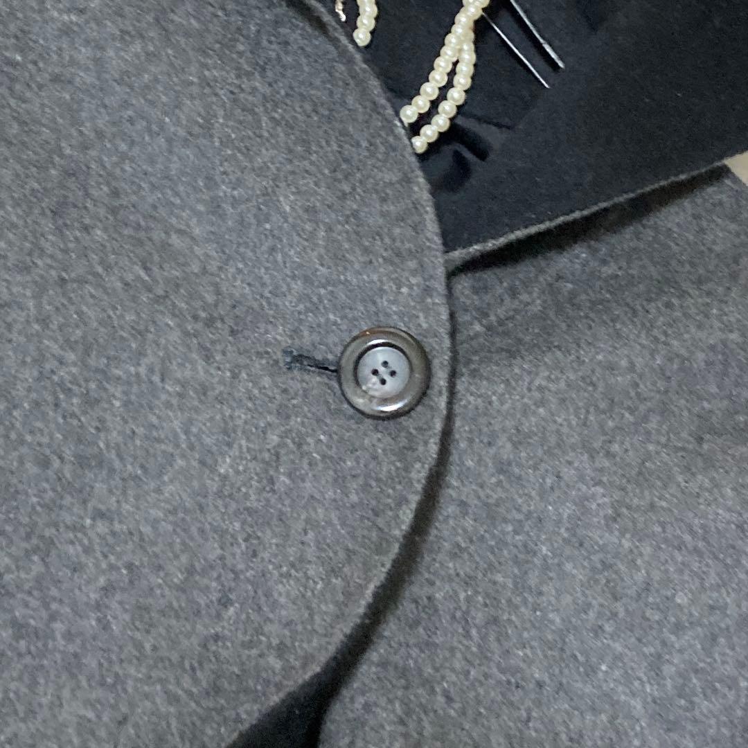 大きいサイズ48♡ 23区 フーデットコート ロング ウール アンゴラ混